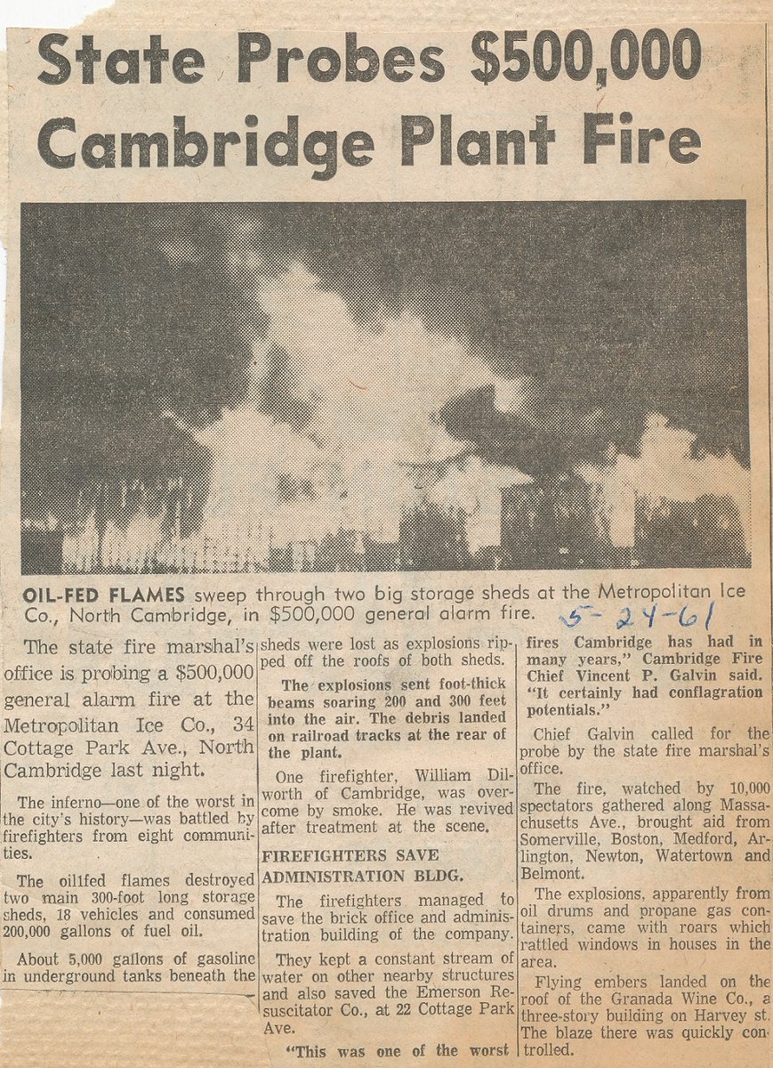 fire plus ice on Cambridge Fire Dept On Twitter Cambridgemafirehistory On 24 May 1961 3 Alarms Plus Numerous Special Calls For Mutual Aid Companies Were Ordered Box 3 791 For The The Fire At The Metropolitan Coal