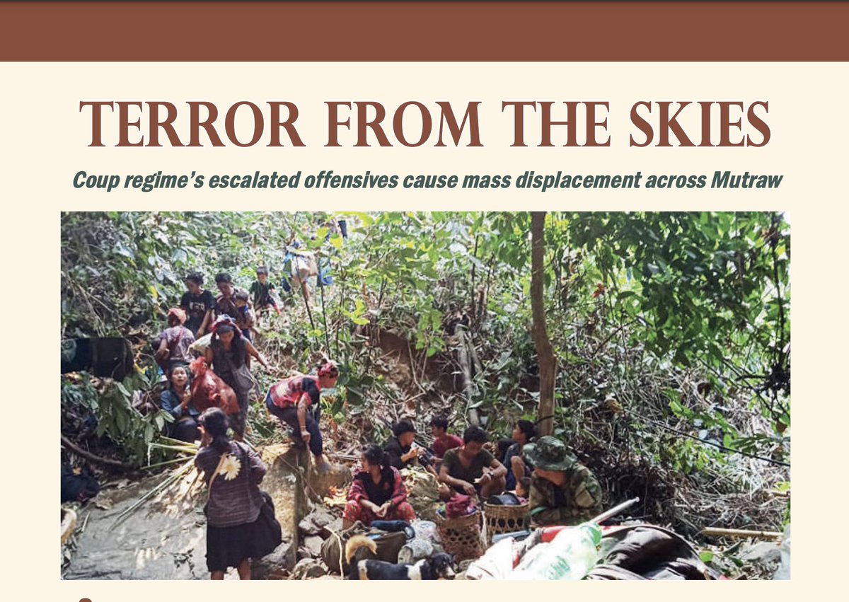 "Terror from the Skies:" Briefing paper from <a href="/KPSN19/">Karen Peace Support Network</a> on the situation in Karen State, where over 70,000 have been displaced. 👉Karen CSOs have appealed to Thailand for aid and support and called for urgent International aid &amp; for an a global arms embargo.
ow.ly/A0ek50EUmqr