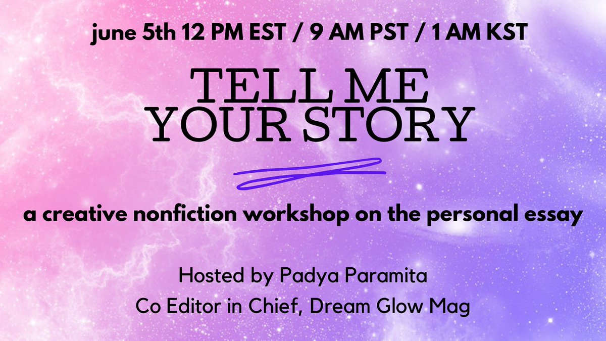 dreamglowmag's tweet image. Have you registered to attend our #MagicWorkShop event? ✨✨

Our amazing team will teach you about poetry, digital collages, personal essays &amp;amp; dialogue.
Don't miss this great opportunity to cultivate your creative skills! 

Register at tinyurl.com/4wsa7ryd
