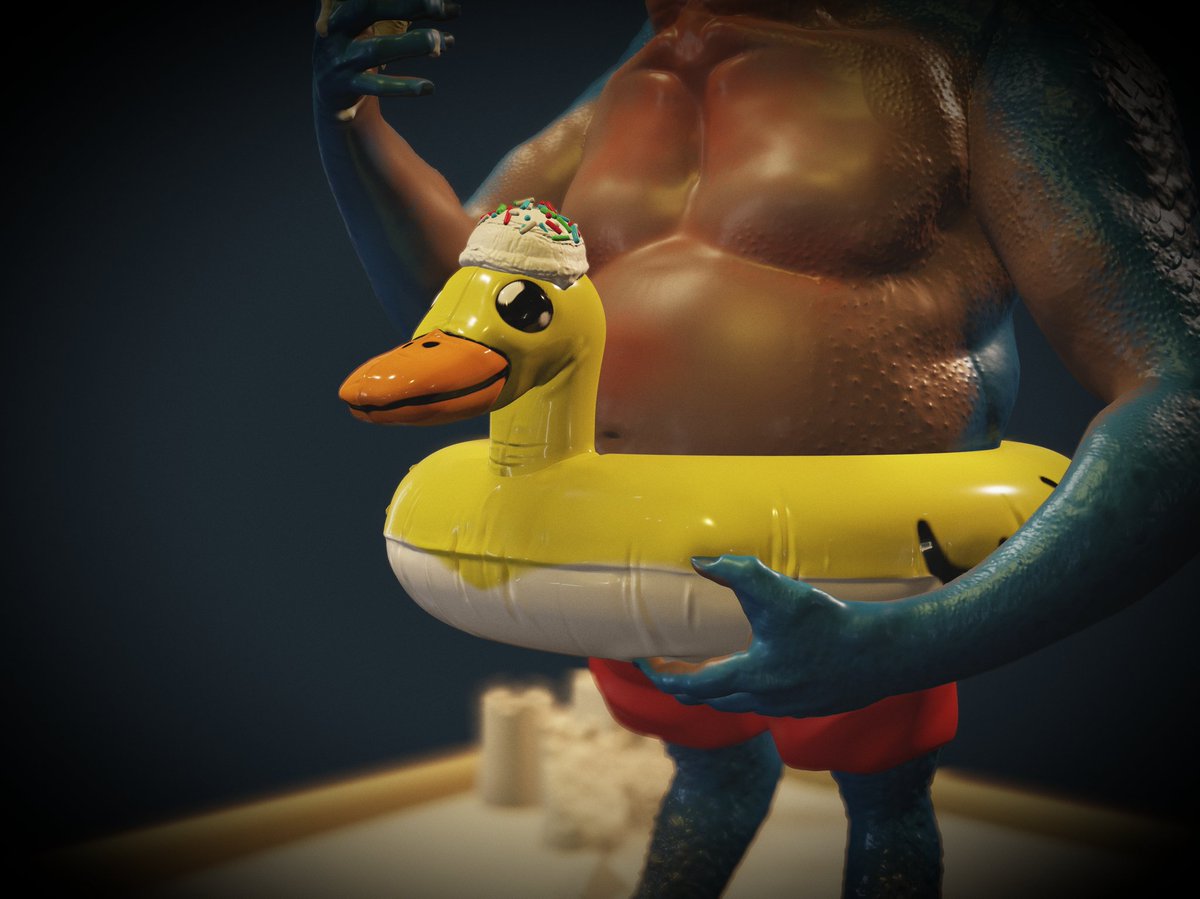 MokiDesigns07's tweet photo. My next @nomadsculpt creation is complete! This piece is called "Life's a beach" - scene of a sea creature enjoying his time at beach until he notices something is missing.... #secondscoop #beachvacation #nomadsculpt #digitialsculpt #creature https://t.co/lpS9PmNtX3