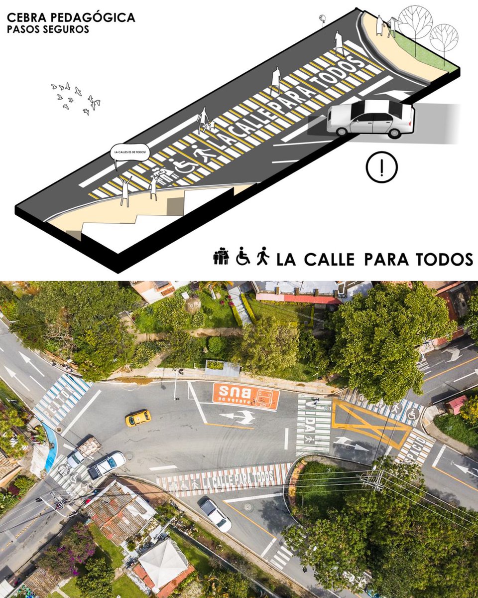 arquiurbanotau's tweet photo. ¡𝙇𝙖 𝙘𝙖𝙡𝙡𝙚 𝙥𝙖𝙧𝙖 𝙏𝙊𝘿𝙊𝙎!
.
Pequeñas acciones para grandes transformaciones
📍La Estrella / Antioquia 🇨🇴
*Un proyecto de: @AlcaldEstrella #SepBIO @juanabad1985
*Aliado: Aseo Siderense
*Equipo: @arquiurbanotau + Fund. @pintuco_oficial #cebra #crosswalk @onuhabitat https://t.co/q4L0YzzdoO