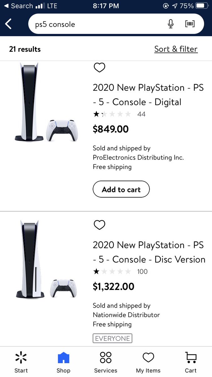 mattshields12's tweet photo. @Walmart is seriously letting these consoles get sold through them. #scalpers #PS5 #PlayStation5 https://t.co/pEcbHFgvtB