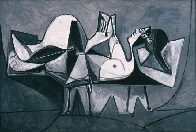 DefiPikawso's tweet photo. Should I NFT these physical art pieces?  The first photo is a Picasso I visited recently. 🖼

The second piece is a acrylic painting I created based off a photo shoot of my muse in an attempt to mimic the style, the third, marker on paper.

#artist #painter #picasso #defipikawso https://t.co/TPH3A8PFi4