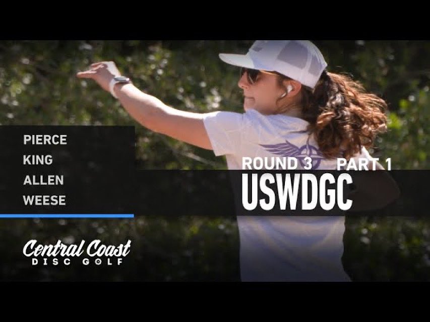 CCoastDiscGolf's tweet photo. 2021 United States Women's Disc Golf Championship Round 3 part 1 and 2 are now up. Commentary with @sarahhokom.
.
https://t.co/QkKUdo6kkN
.
#ccdg #centralcoastdiscgolf #discgolf #pdga #supporthergame #uswdgc #2021uswdgc #paigepierce #haileyking #catrinaallen #jessicaweese https://t.co/5wWqZNjxMS