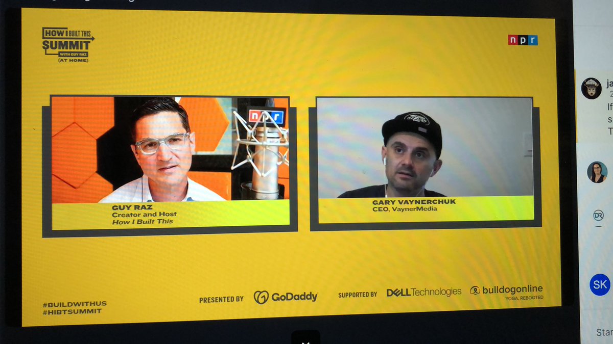 KMayordomo's tweet photo. How I built this summit with @garyvee &amp; @guyraz tonight! #hibt @HowIBuiltThis https://t.co/Trq84EQETO