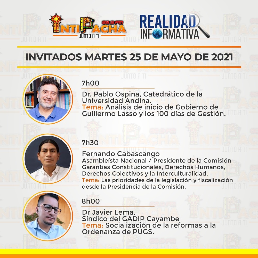 fer_cabascango's tweet photo. #EnLosMedios
📌Mañana|⏱️7h30
Sintoniza mi entrevista en Realidad Informativa por @IntipachaRadio
#FerCabascango
#HonestidadYCompromiso https://t.co/SCK2WC3Hb3