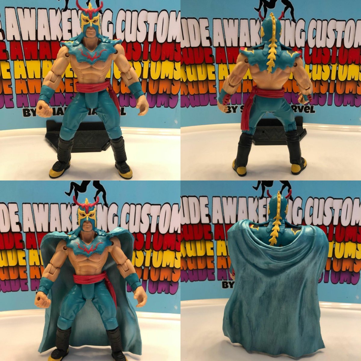 MajorWFPod's tweet image. Check out these awesome custom Toy Biz WCW Ultimo Dragon and Eddie Guerrero figures by rudeawakeningcustoms (IG)!
Inspired by @HMan_WFW's fantasy concept art!
#ScratchThatFigureItch