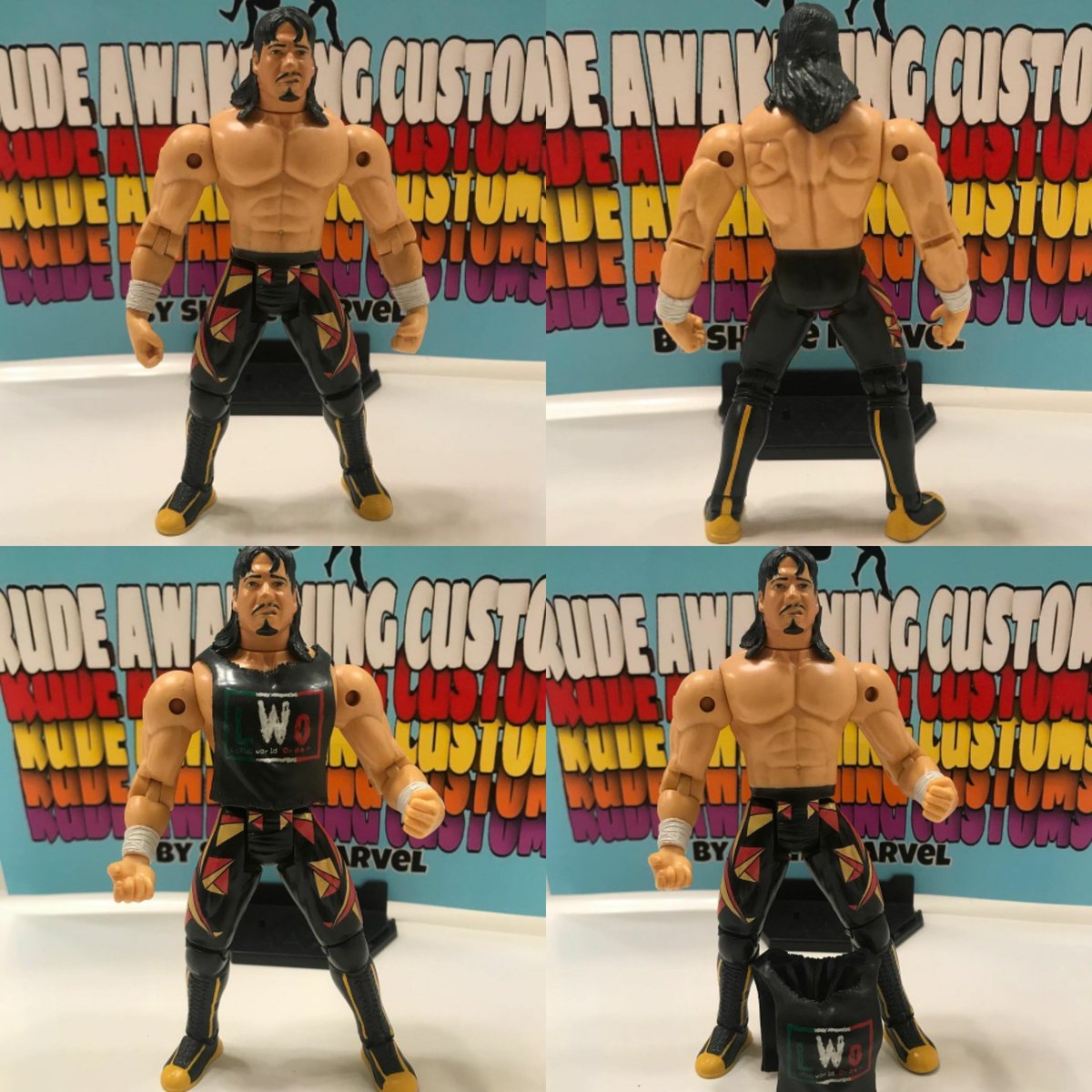 MajorWFPod's tweet image. Check out these awesome custom Toy Biz WCW Ultimo Dragon and Eddie Guerrero figures by rudeawakeningcustoms (IG)!
Inspired by @HMan_WFW's fantasy concept art!
#ScratchThatFigureItch