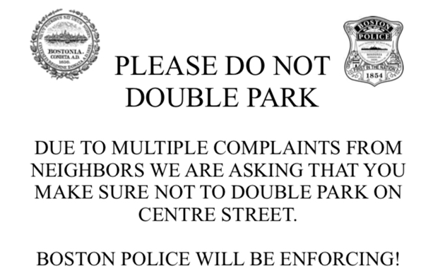 universalhub's tweet photo. Taco, Thai and pizza fans better be on alert when they double park on Centre Street in West Roxbury https://t.co/q8UNsMmZgH https://t.co/Mf8e54eh5z