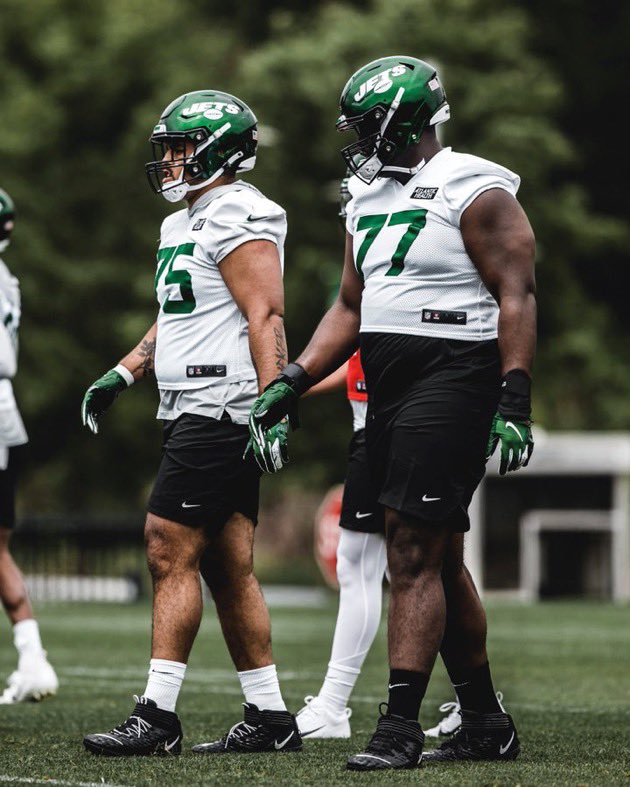 Ari Meirov on Twitter: &quot;Alijah Vera-Tucker is listed at 6&#39;5 315 lbs and Mekhi  Becton makes him look small. Oh, and Zach Wilson is back there somewhere.  https://t.co/qzClqBwHE8&quot; / Twitter