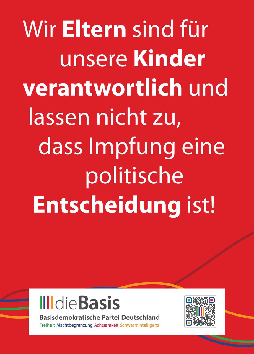 Am 27.5. beraten Bund und Länder über Impfungen bei Schülern und Kindern. Wir #dieBasis geben Eltern eine Stimme! Das höchste Gut, unsere Kinder. Kinder sind Zukunft. Wiederherstellung aller Grundrechte! Schutz der Menschenwürde! Freie Impfentscheidung! #dubistdiebasis