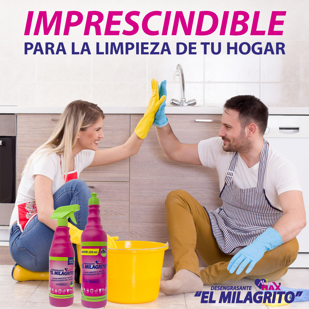 El Milagrito on X: #ElMilagrito se convertirá en un imprescindible en la  #limpieza de tu hogar. Un limpiador que sirve para todo: tienes # desengrasante, #quitamanchas y #multiusos en un solo bote. ¿Ya