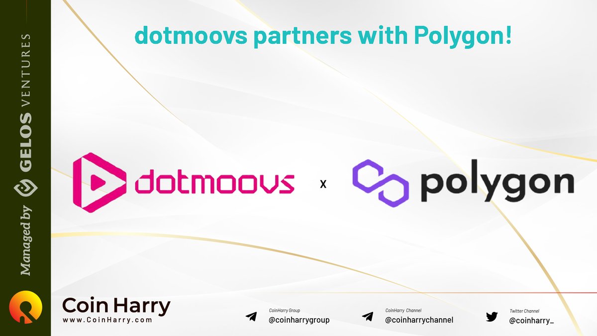 GelosGlobal's tweet photo. #dotmoovs partners with @0xPolygon!

By exploring Polygon’s platform, dotmoovs will benefit from the scalability power that gives the rewards in NFTs a more seamless transactional experience. 

👉 https://t.co/5RdCGNoH6n https://t.co/4gZKqWIbQ5