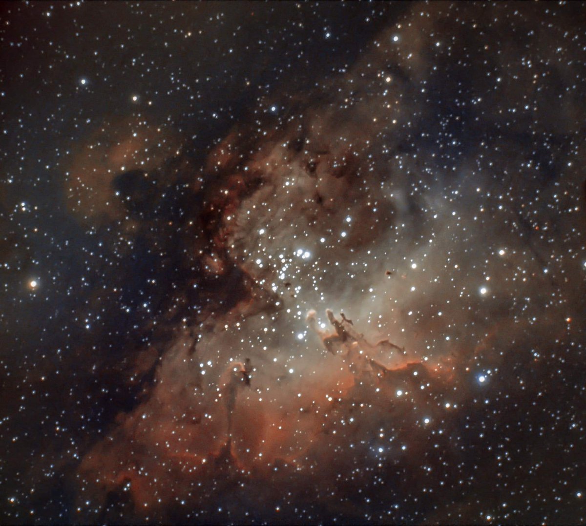 Back at home. 

Eagle Nebula with the pillars of creation.