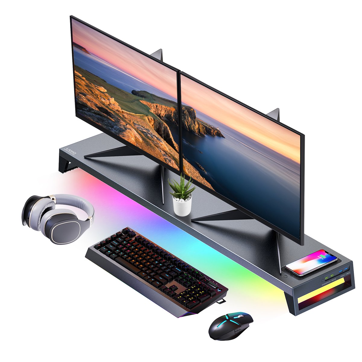 LANQ_Tech's tweet photo. PCDock-Design and build for desktop 
#PCsetup #Cleansetup #PCGaming #Monitorstand #Gamigsetup https://t.co/9v8vBrPjsl