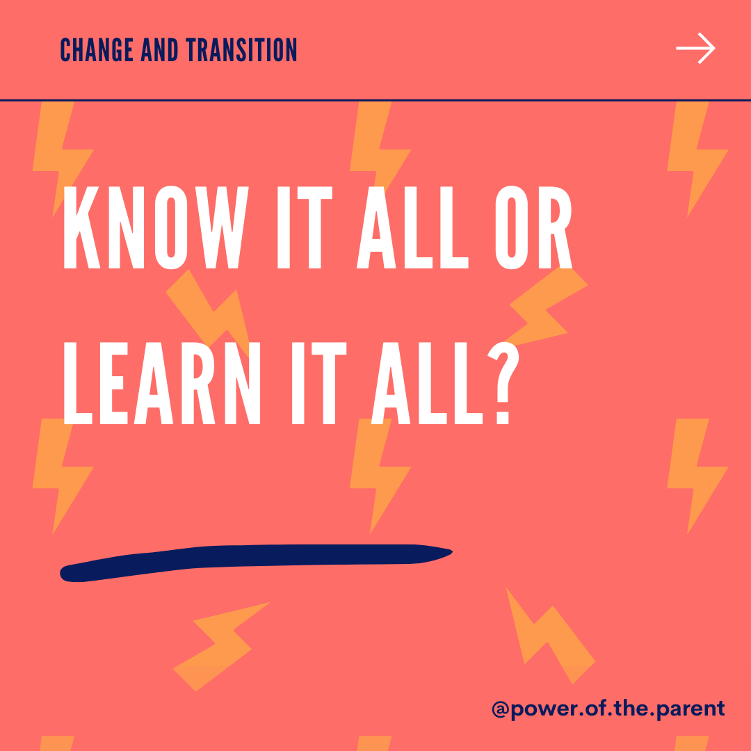 One of the feelings that came up for me when I returned to work after maternity leave was that I needed to prove I still 'knew everything'. Prover mode was not a good headspace for me. Anybody else? #knowitall #learnitall #growthmindset
