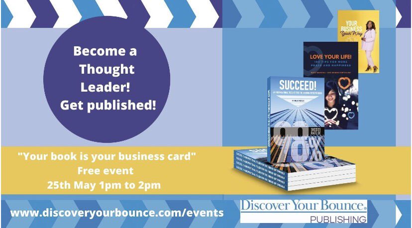 Ever thought about writing a book? Join us at 1pm today and learn what's involved. Book at discoveryourbounce.com/events before 12pm today! 😊 #publisher #authors #writing #WritingCommunity