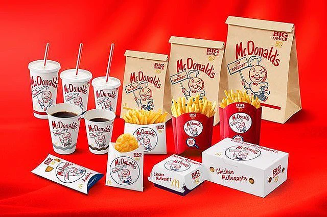 日本マクドナルドが50周年を記念して期間限定でレトロなパッケージに！