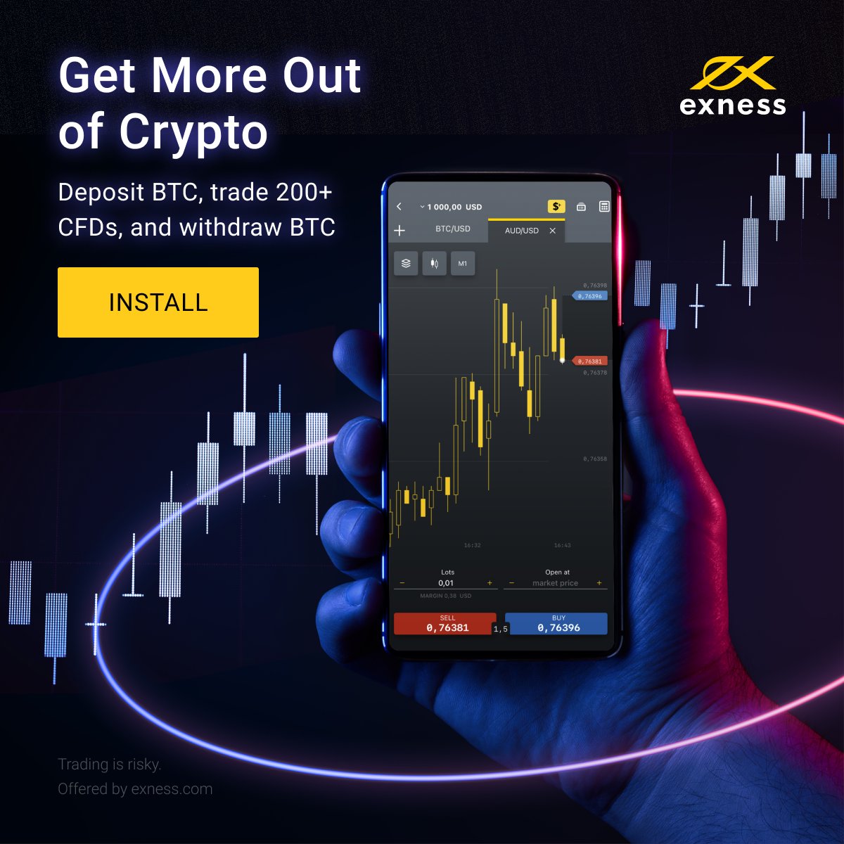 EXNESS's tweet photo. 📈Trade Crypto Highs &amp; Lows📉

⏳It's never too late to join the crypto revolution
