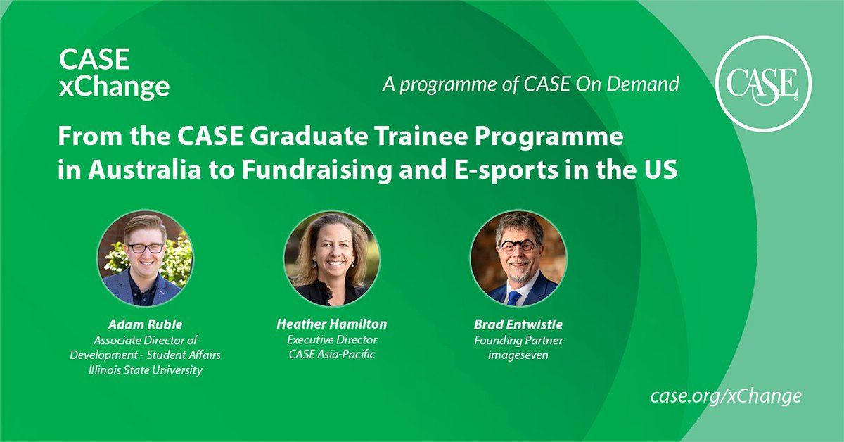 case_asia_pac's tweet photo. In this #CASExChange episode, learn about:
✅Being a fundraiser in the United States &amp; Australia
✅Why young advancement professionals are assets
✅E-sports &amp; its untapped potential for educational fundraising

Listen ▶ https://t.co/f0qjW1bHJp https://t.co/gBWArUli2J