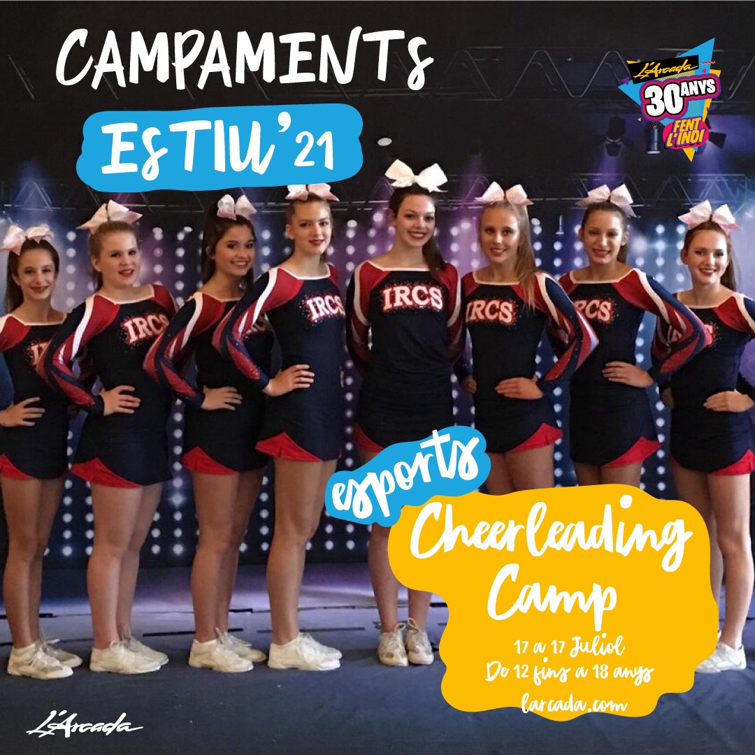 larcadacamps's tweet photo. Campaments Estiu'21
Cheerleading Camp
T'agradaria descobrir el món de les cheerleaders americanes?
Només per a noies
#cheerlanding amb la coach Kimber Kammerer.
#campaments d' #esports en #anglès aquest #estiu.
Més informació i inscripcions: https://t.co/y0X6MgRUOR https://t.co/kuas3aEo2U