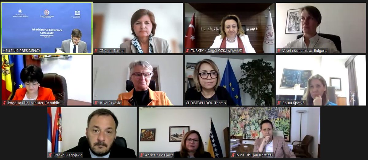 ChristophidouEU's tweet photo. This morning, opening #Culture Ministerial Council of South-East #EU, chaired by #Greece 🇬🇷
If we learned anything from the pandemic, it is that Europe & Europeans need culture, now more than ever, & culture needs Europe
#digitisation #sustainability #CoMoCoSEE #europeforculture https://t.co/fPVbykbprZ