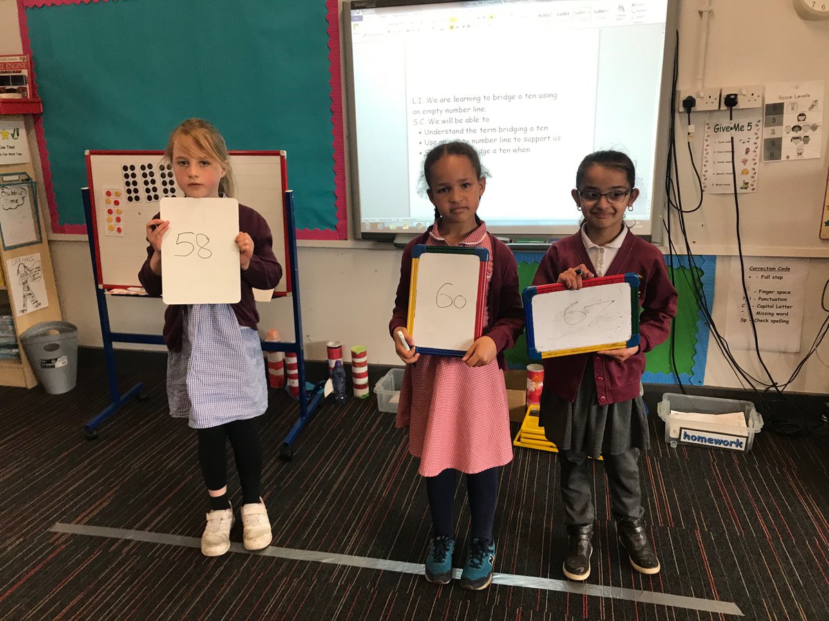 3_primary's tweet photo. Yesterday we learnt about bridging a ten whilst subtracting. We know how an empty number line and tens frame can help us to solve these types of calculations! https://t.co/PHyVjWloAb