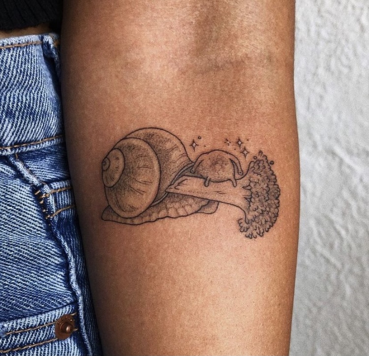 Nature-inspired Snail Temporary Tattoo