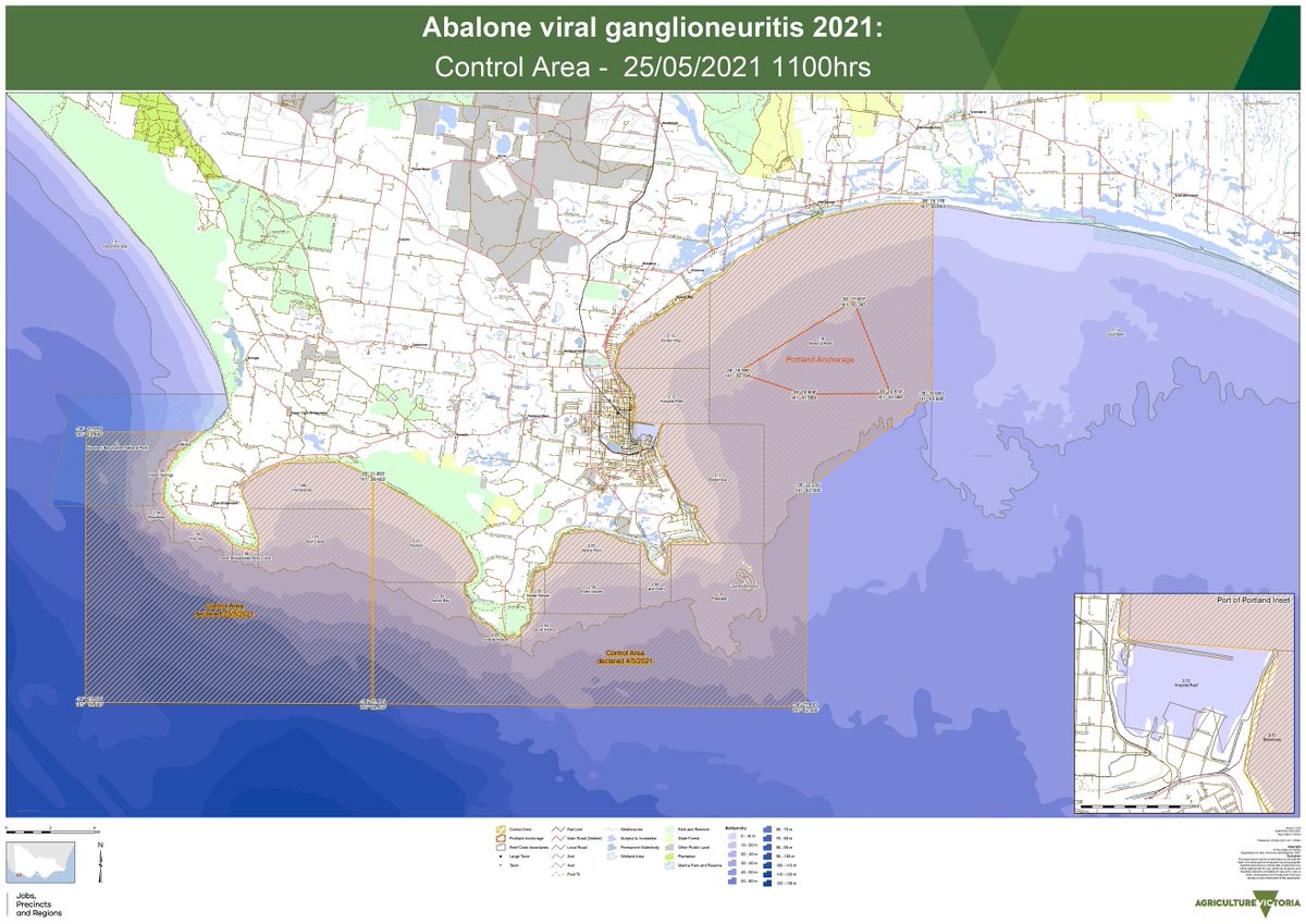 Line fishing without sinker allowed in SW abalone disease control areas, all other restrictions remain in place.  An extension to the control area now at Cape Bridgewater after detections outside the existing area.  Surveillance continues. agriculture.vic.gov.au/biosecurity/an… <a href="/VicFisheries/">Victorian Fisheries Authority</a>