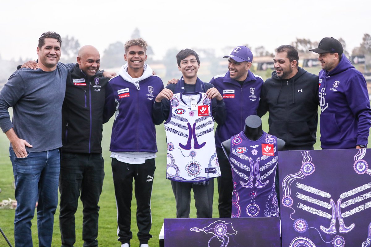 Family 💜

Des Headland’s son Carson shows off the clash Indigenous jumper we will wear against Port Adelaide.

#KalyakoorlWalyallup #foreverfreo