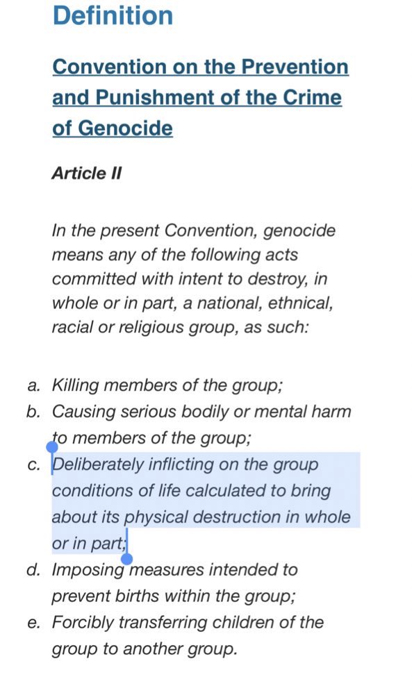 What would we call the conditions in Gaza exactly?