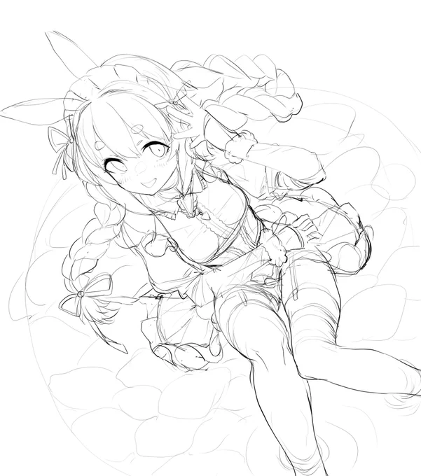 顔だけだと物足りなくなってきたので全身描いてみる! 