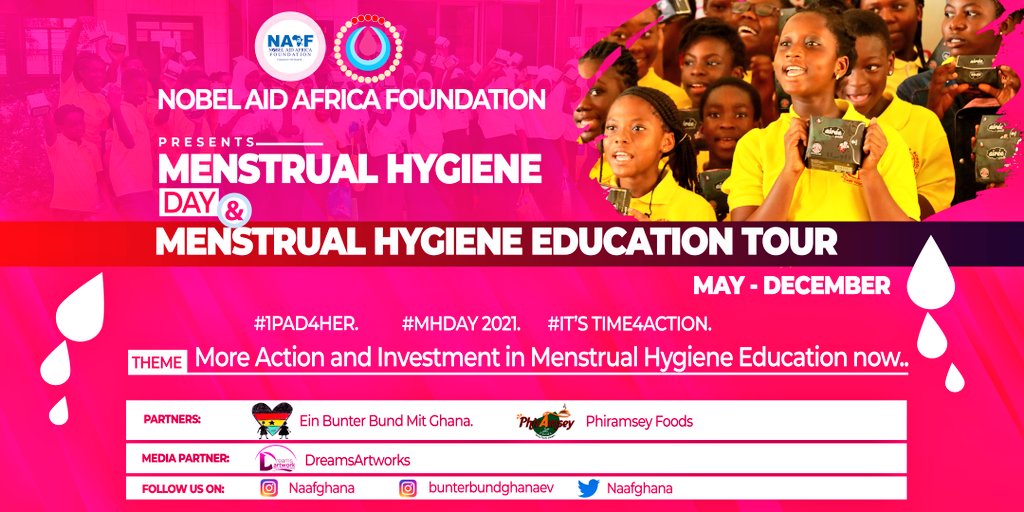 naafghana's tweet photo. As we head towards this year's event, we want to appreciate our esteem founder @1Pad4Her and CFO for personally donating a total of 56 boxes of sanitary pads towards this year's campaign.
#MHDay2021 #ItsTimeForAction 
@MHDay28May @norabean @Abocco https://t.co/XAZRg4QuRb