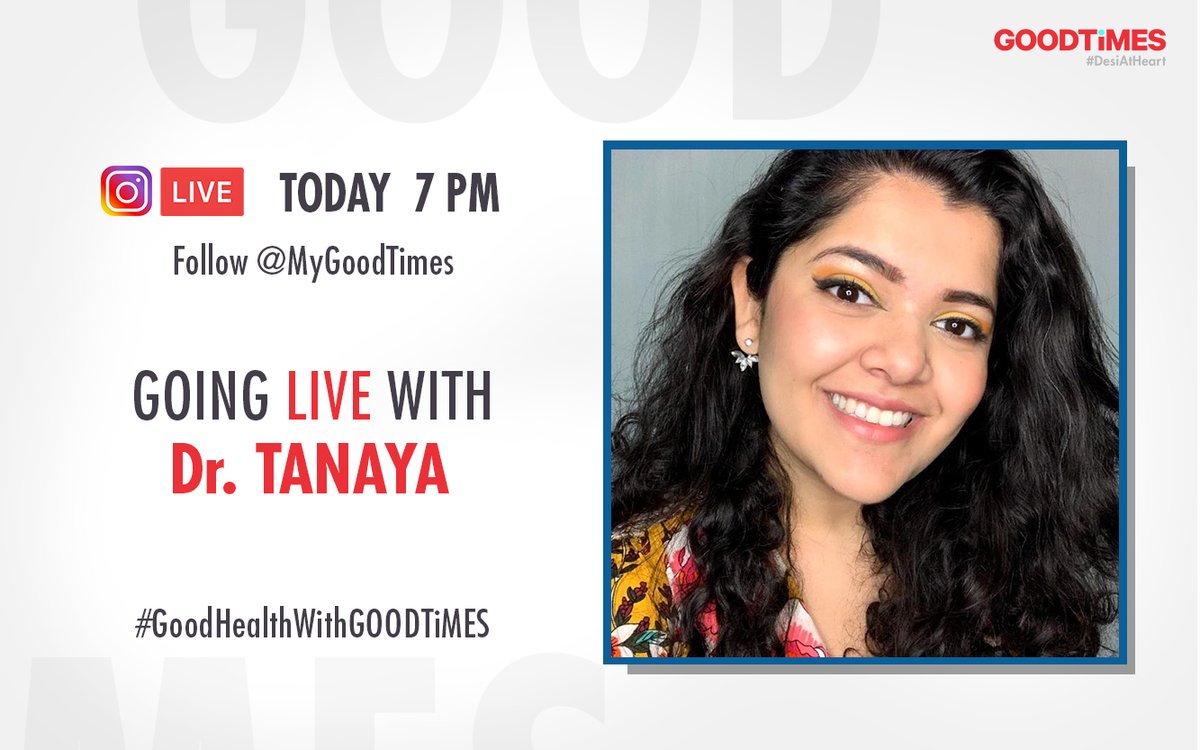 ndtvgoodtimes's tweet photo. Catch @DrCuterus in conversation with GOODTiMES' @talwar_puja today at 7PM!!
#GoodHealthWithGOODTiMES #InsaLive #tuesdayvibe https://t.co/99o5sopbvI