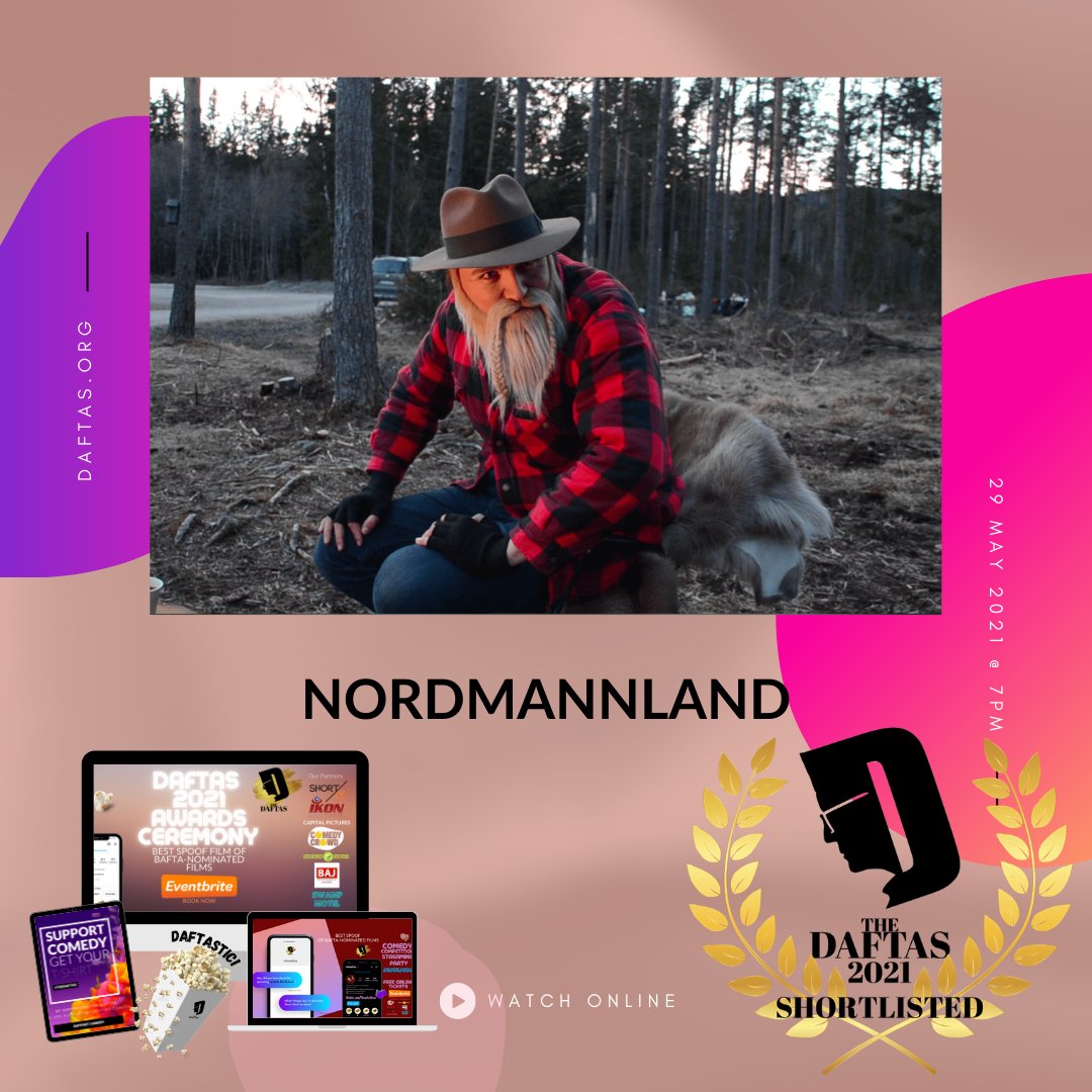 Woohoo!! Fully blessed and honored that <a href="/LineNathalie/">Line Nathalie</a> and I's #spoof #Nordmannland has been #shortlisted. To all the other nominees #Congratulations and see you <a href="/DaftasLondon/">The DAFTAS Comedy Awards</a> on May 29th. Get your tickets eventbrite.co.uk/e/daftas-2021-…?