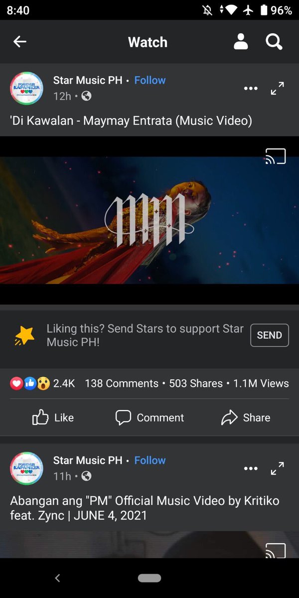 roxsantos's tweet photo. Wow! Congrats @maymayentrata07 @Starpopph Team! And sa lahat ng supporters and mga fans ni Maymay!

 1.1M Views on Facebook and 113K Views on Youtube 😍🔥🔥🔥

Iba! 👏👏🙌🙌 https://t.co/ZjOAoUTZ2V