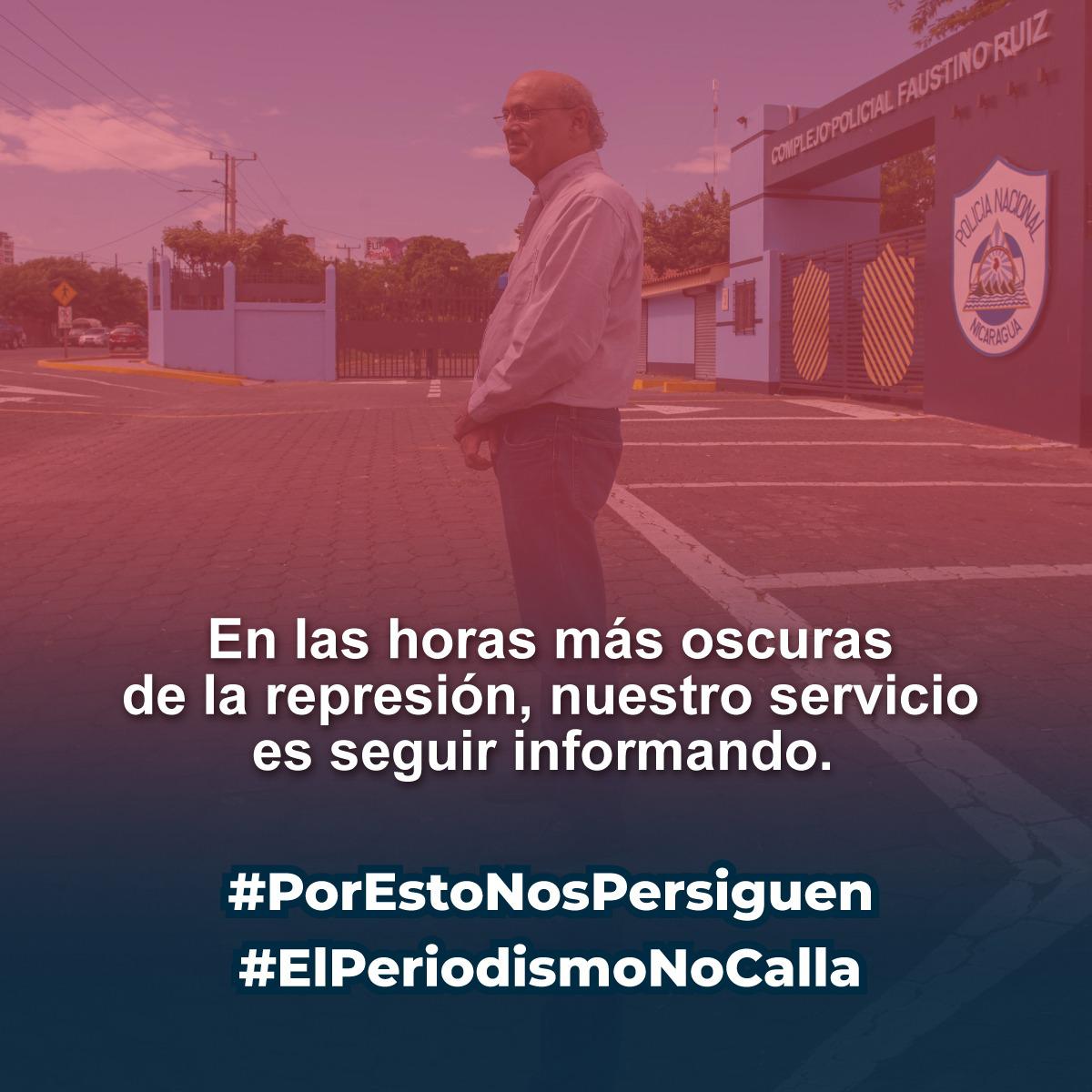 NavarroNewsNic's tweet photo. La dictadura de Ortega está desatada contra el periodismo que no ha podido arrodillar. Vamos a seguir informando aunque les arda. #PorEstoNosPersiguen #ElPeriodismoNoCalla https://t.co/zgG7IRkz9b