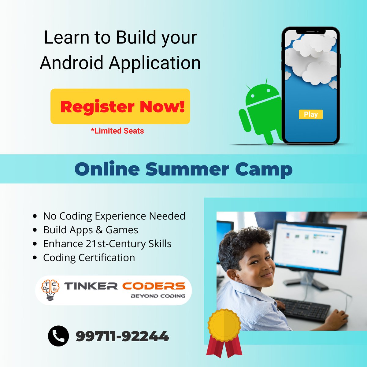 Are you looking to engage your students in a learning environment this Summer? 
We have got something exciting for you - Online Coding Summer Camp. 
Hurry Up Now, and Book a Free Trial Session for your child - bit.ly/tcfreeclass