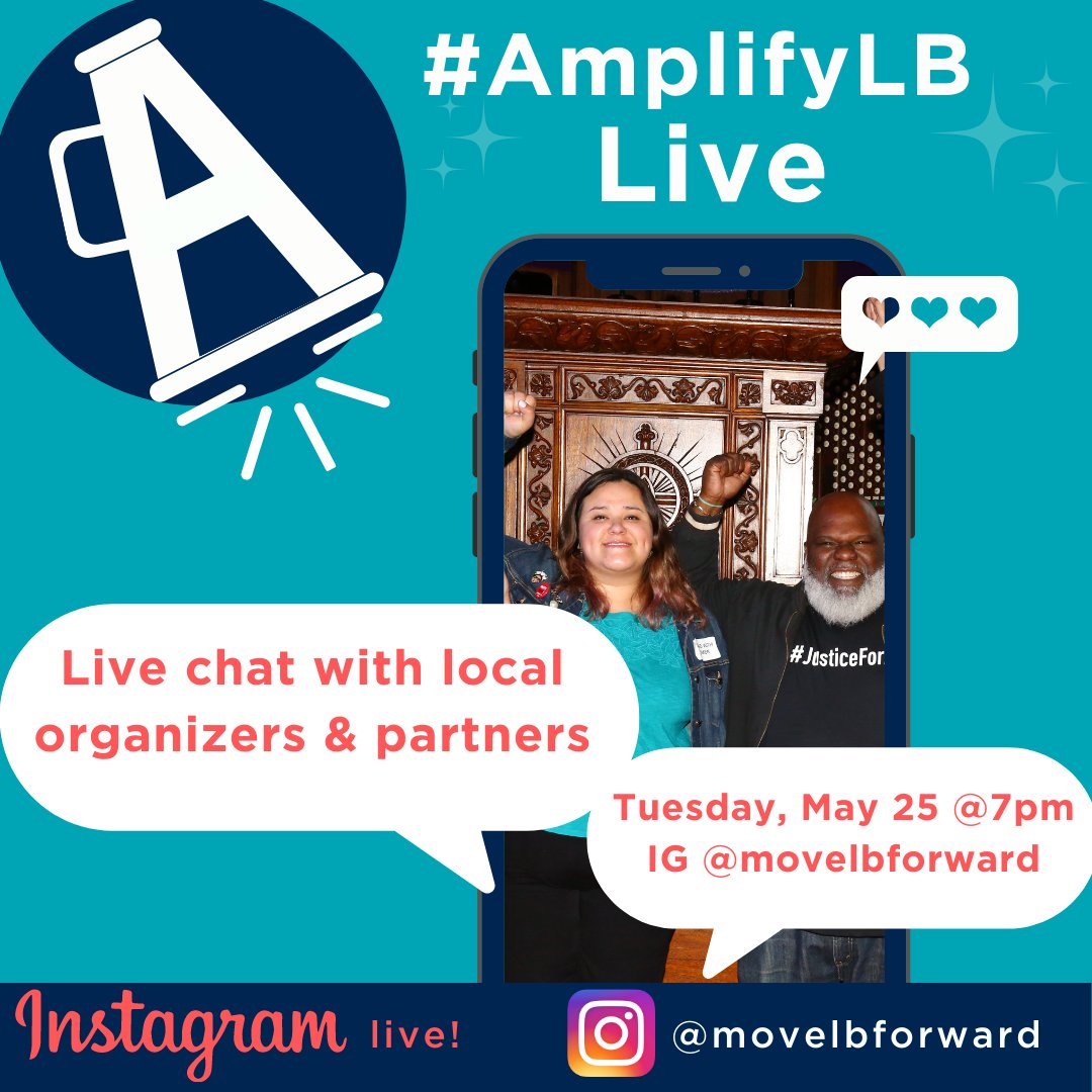 Catch us on Instagram Live @MoveLBForward Tuesday, May 25th at 7pm as we amplify the dope social change work that local organizers and partners are doing in our community. #AmplifyLB

instagram.com/movelbforward

#peoplepowerLB