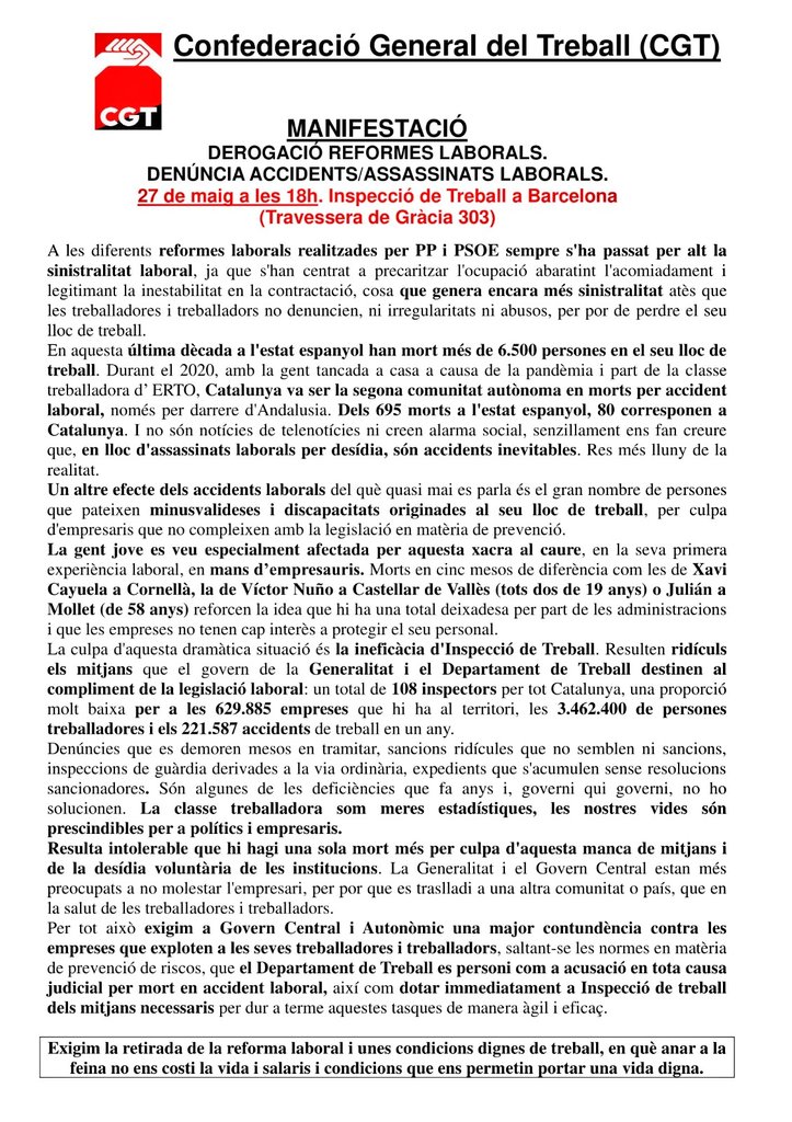 CGT BarcelonⒶ tweet media