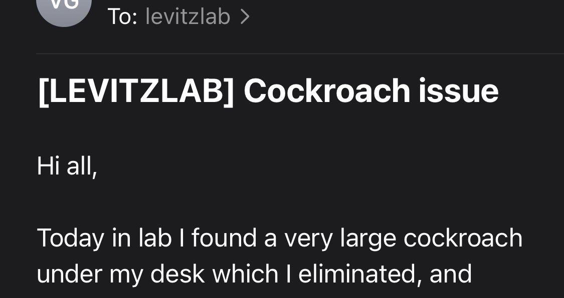 Signs it’s time to graduate soon 🪳 (new official title is cockroach eliminator) <a href="/AmAcostaRuiz/">Amanda Acosta-Ruiz</a>