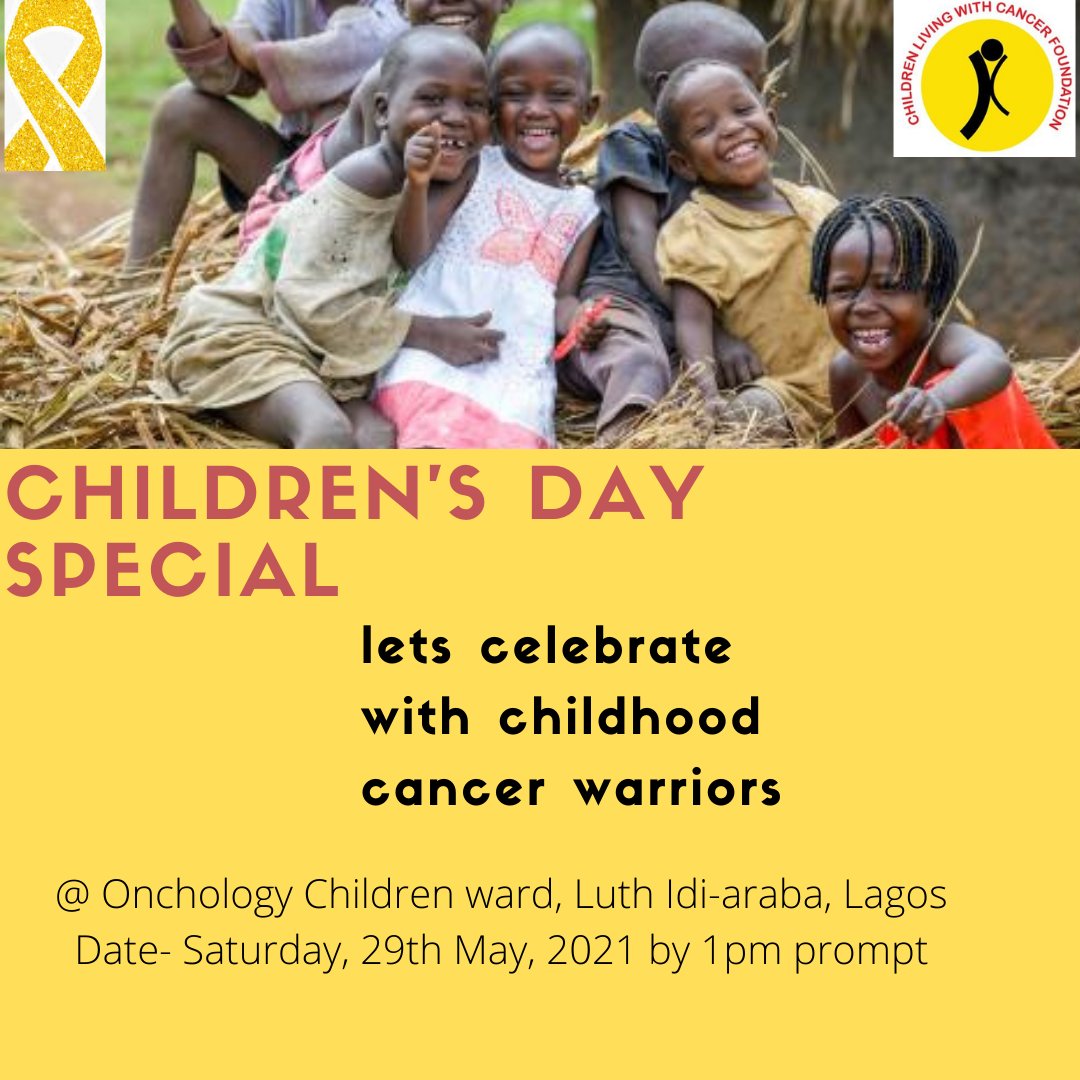clwcfoundation's tweet photo. Please join us as we put smiles on the faces of the kids fighting cancer in this year children's day celebration.
#clwcf #childhoodcancer #childrensday https://t.co/aDCn3gq9xP