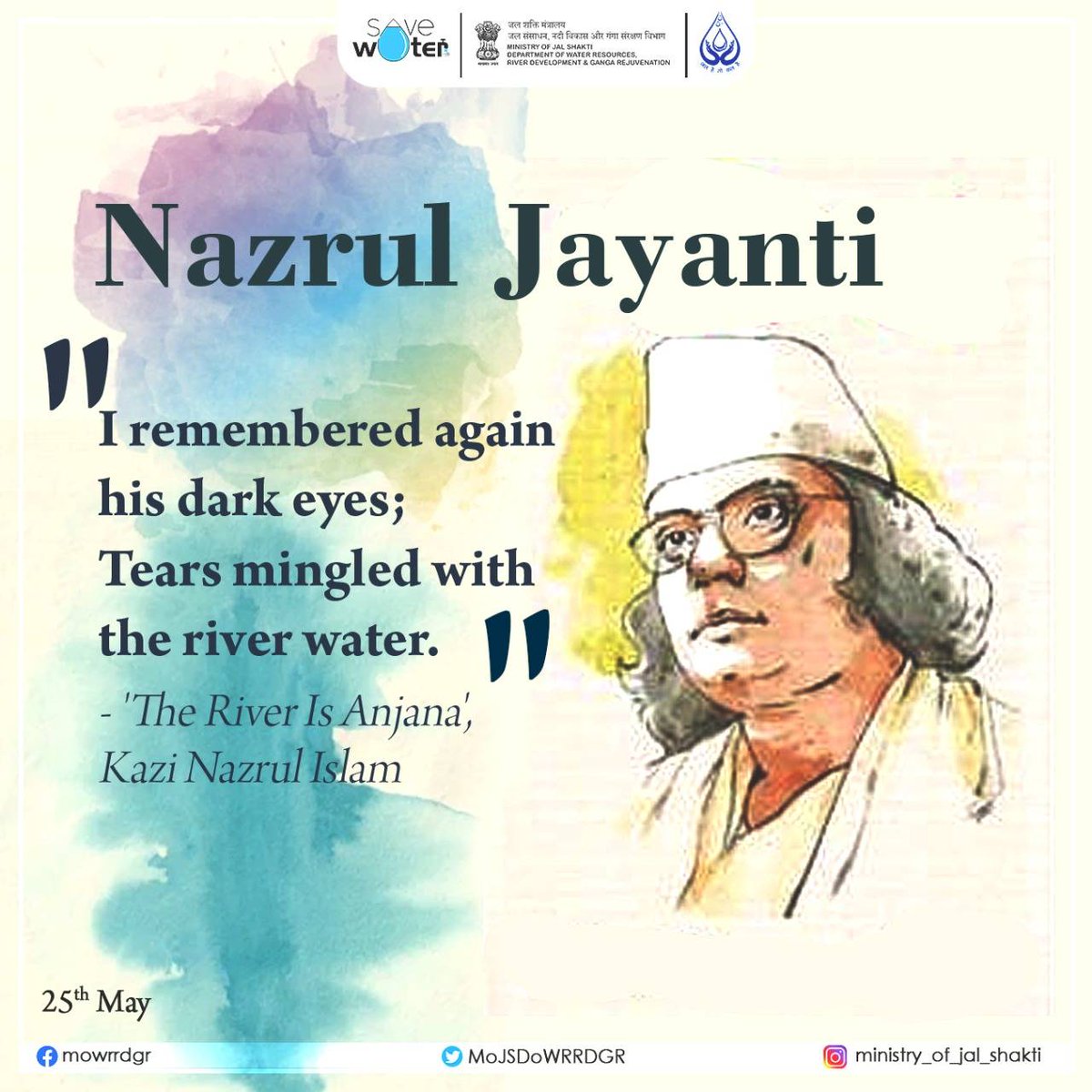 Remembering Kazi Nazrul Islam, the #BidrohiKobi on his 122nd birth anniversary.

#NazrulJayanti #KaziNazrulIslam #Bengal #poet #poetry