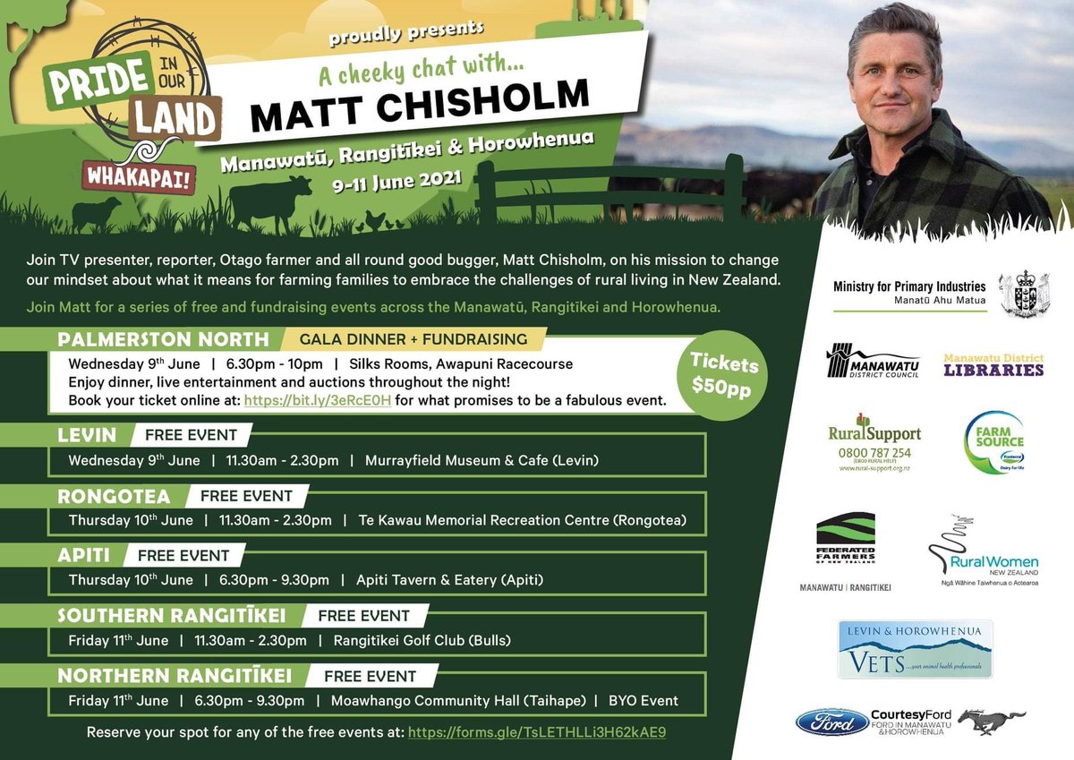 Joanna Greaves (@agbilityjo) on Twitter photo Just purchased my tickets - looking forward to a Cheeky Chat with <a href="/MattChisholm76/">Matt Chisholm</a> who’s in the Mighty Manawatu the week 9-11 June? prideinourland@gmail.com for more information <a href="/agbilityrich/">Richard Greaves</a> Just purchased my tickets - looking forward to a Cheeky Chat with <a href="/MattChisholm76/">Matt Chisholm</a> who’s in the Mighty Manawatu the week 9-11 June? prideinourland@gmail.com for more information <a href="/agbilityrich/">Richard Greaves</a>