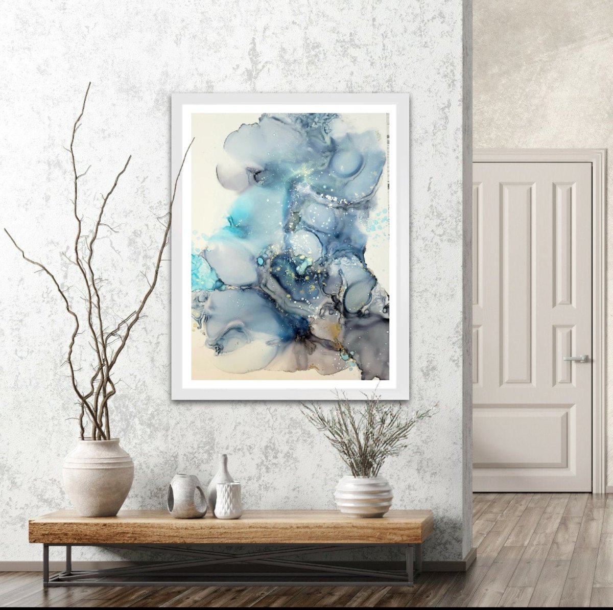 jaymiemitchelll's tweet photo. Excited to share the latest addition to my #etsy shop: FINE ART PRINT - Alcohol ink art - Blue and Gold decor - Abstract Print - Blueand Gold Art, Blue wall decor - Abstract art https://t.co/TsuyKdBhnq https://t.co/MzrCmdMlpA