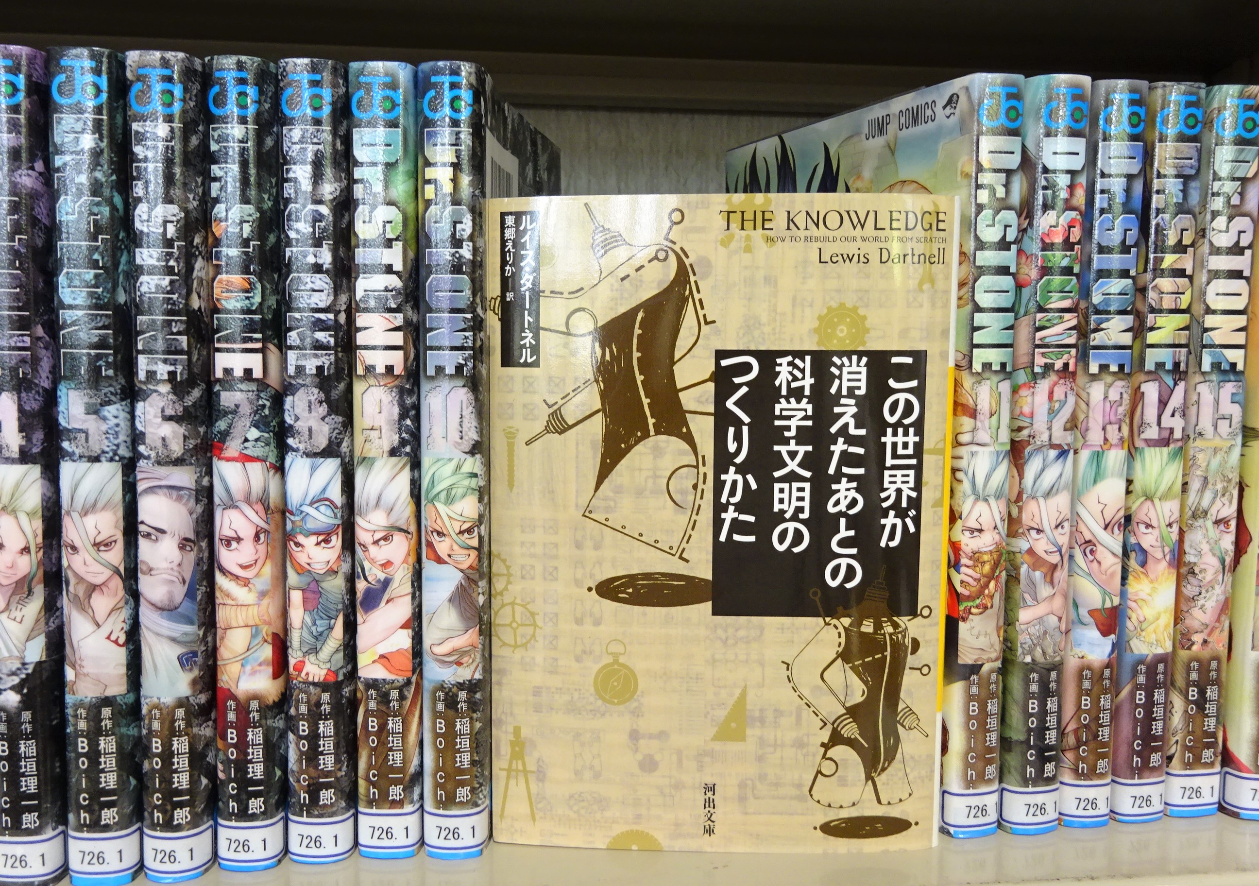紀北工業高校図書館 公式 人気マンガ Dr Stone 石化した人類を科学でゼロから文明を作るって話だけど その参考文献が この本 科学監修がくられ先生 もう科学ネタの宝庫からマンガができてる 面白いはずですね この世界が消えたあとの科学文明