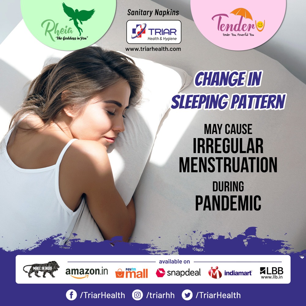 TriarHealth's tweet photo. #Research confirms that changes in #SleepingPattern may cause #irregular #menstruation in some #women.

It's more evident during #pandemic coz we stay up late as there's no pressure to get up early to get ready for #office or #college etc. 

Have you experienced this?

#Triar https://t.co/4Qg22ndY89