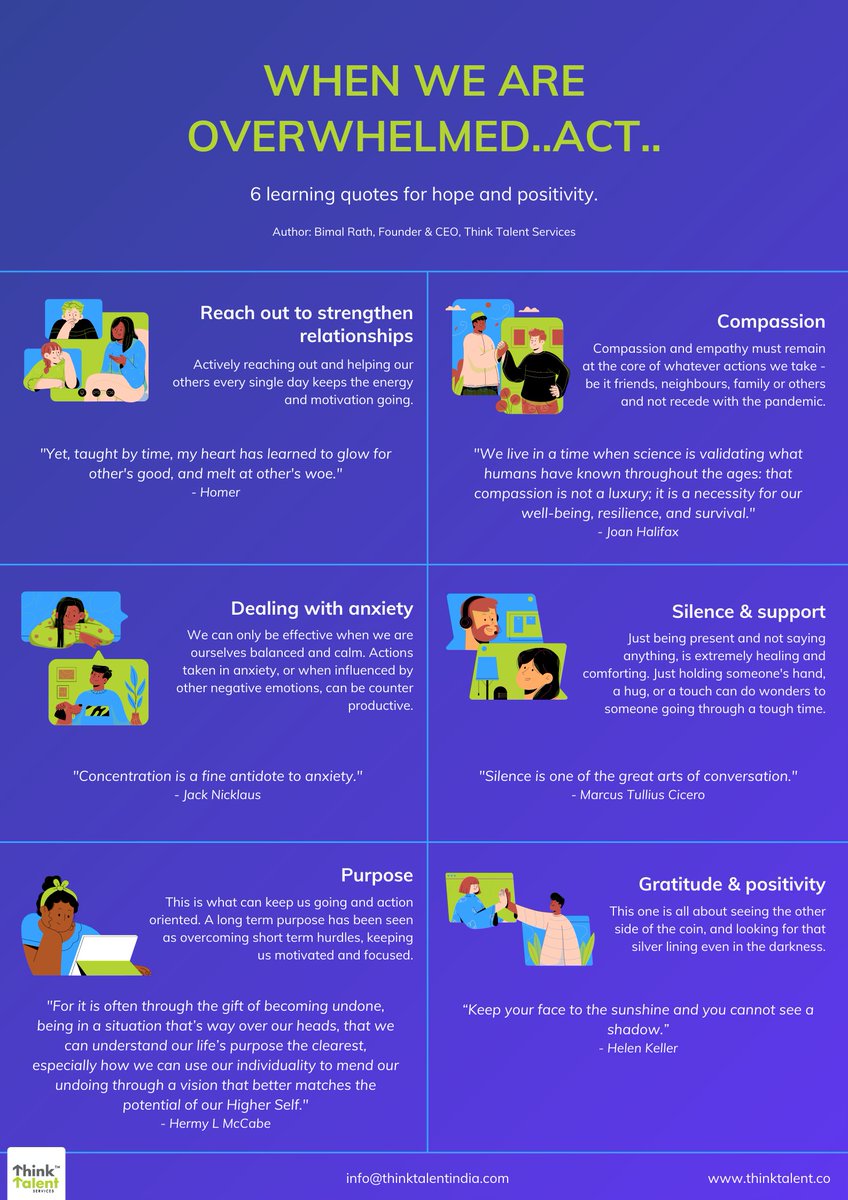 thinktalentnext's tweet image. When we are overwhelmed..Act..
Here are 6 learning quotes for hope and positivity. Read full article here (linkedin.com/pulse/when-we-…)
#mentalhealth #learning #mindfulness #wellbeing #wellness #ThinkTalent