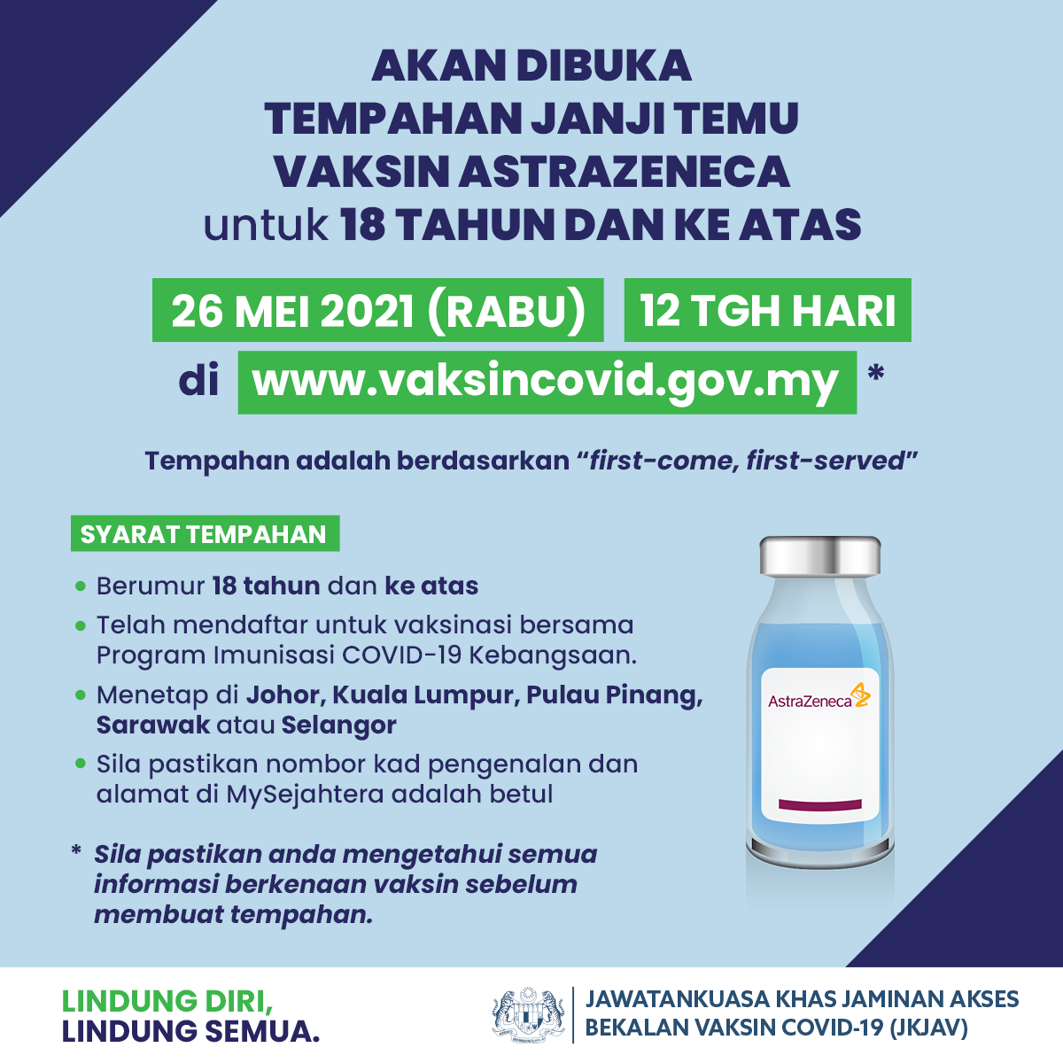 Tahun ke 18 bawah malaysia vaksin CITF: Belum