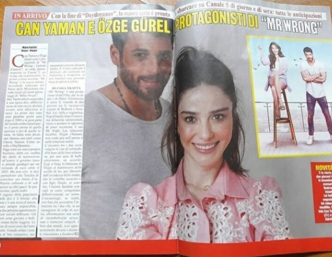 Riscoprire il piacere di sfogliare un giornale....
#TvSorrisiECanzoni #MrWrong 
 #Özgegüre #CanYaman